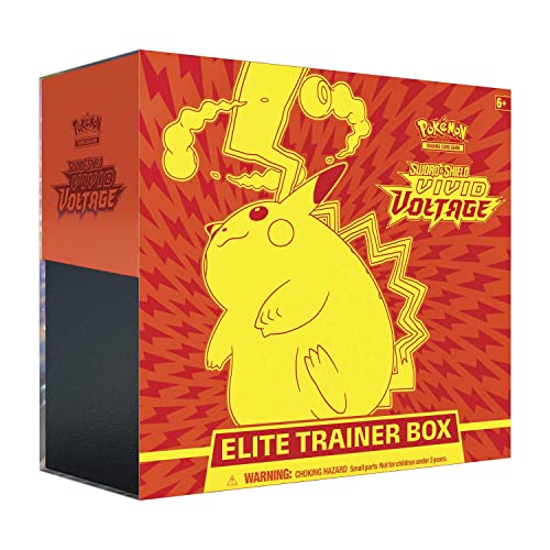 Pokemon Card: Sword & Shield 4 Vivid Voltage Elite Pikachu Trainer Box Multicolor (English Version) - BanzaiHobby