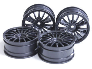 54340 Black 18-Spoke Wheels 4pcs - 26mm Width, Offset +2