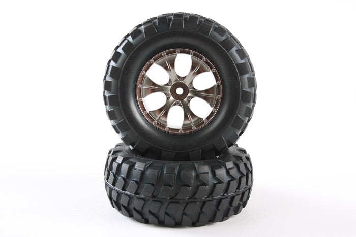 54483 Rock Block Tires - w/Tapered 6-Spoke Wheels