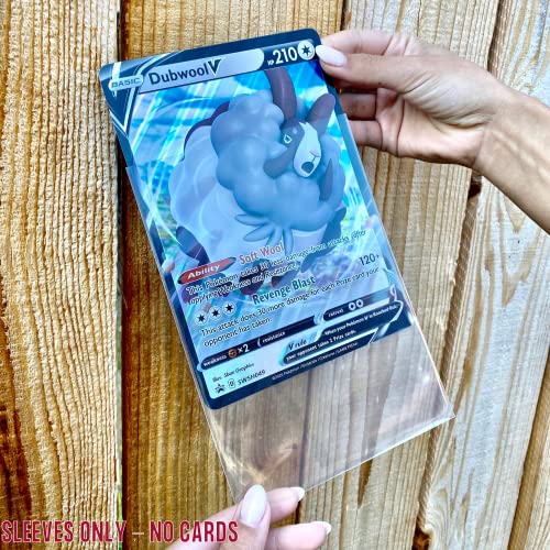 ジャンボポケモンカードスリーブ 特大サイズのトレーディングカードゲームや大きな写真用 精密フィット プレミアム品質 クリアサーモプラスチック保護 L 5.4インチx7.5インチ 40枚パック - BanzaiHobby