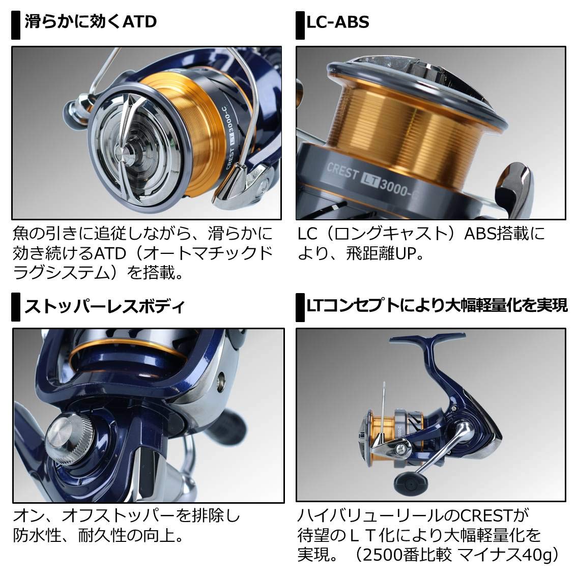 ダイワ(DAIWA) スピニングリール 20 クレスト LT3000-C(2020モデル