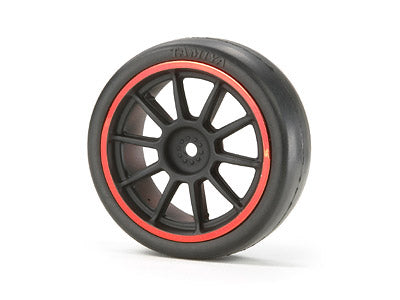 84247 Medium Narrow 10 Sp Wheels - Black & Red Rims