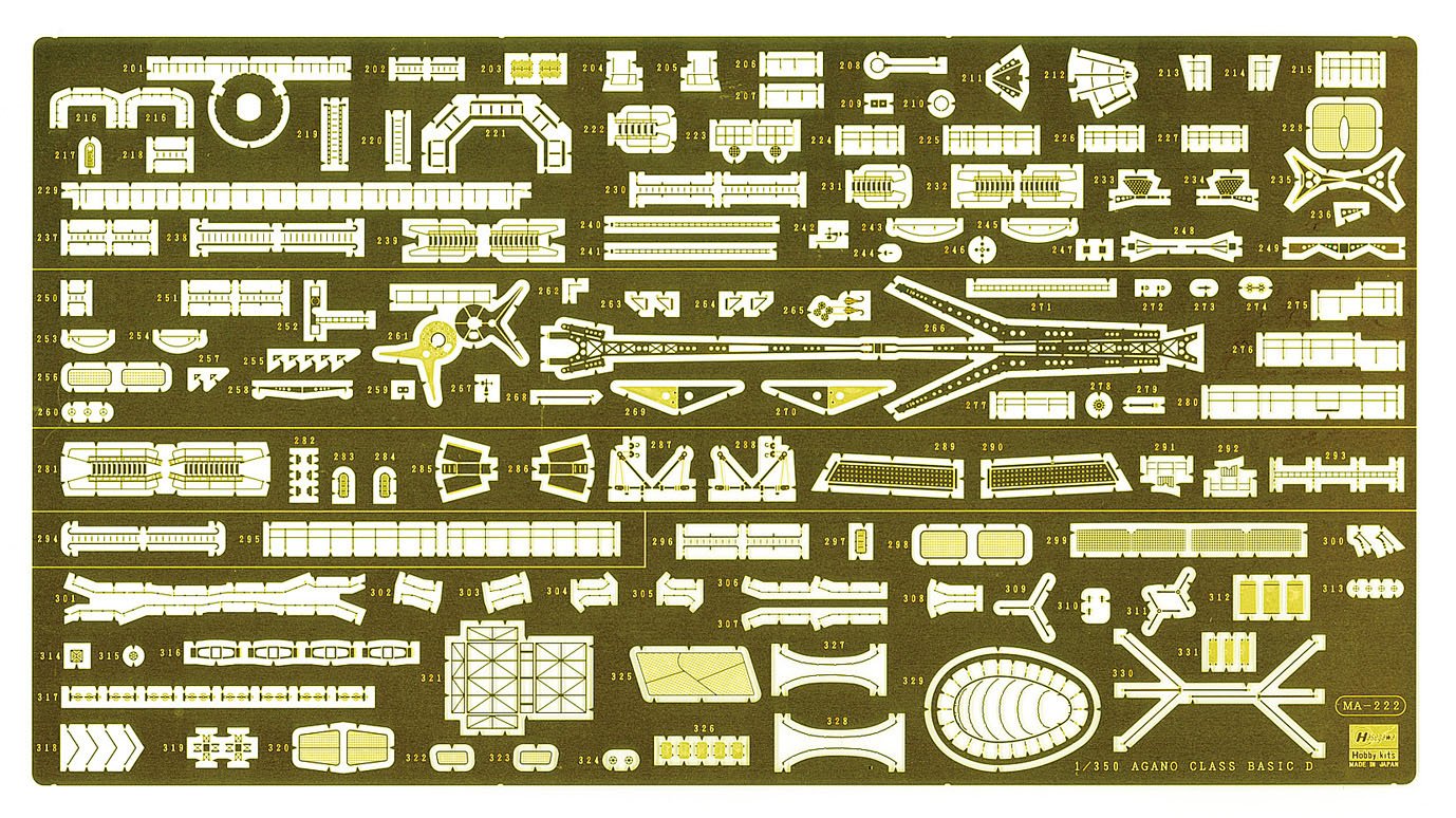 Detail Up Photo-Etched Parts Basic D for IJN Light Cruiser Agano