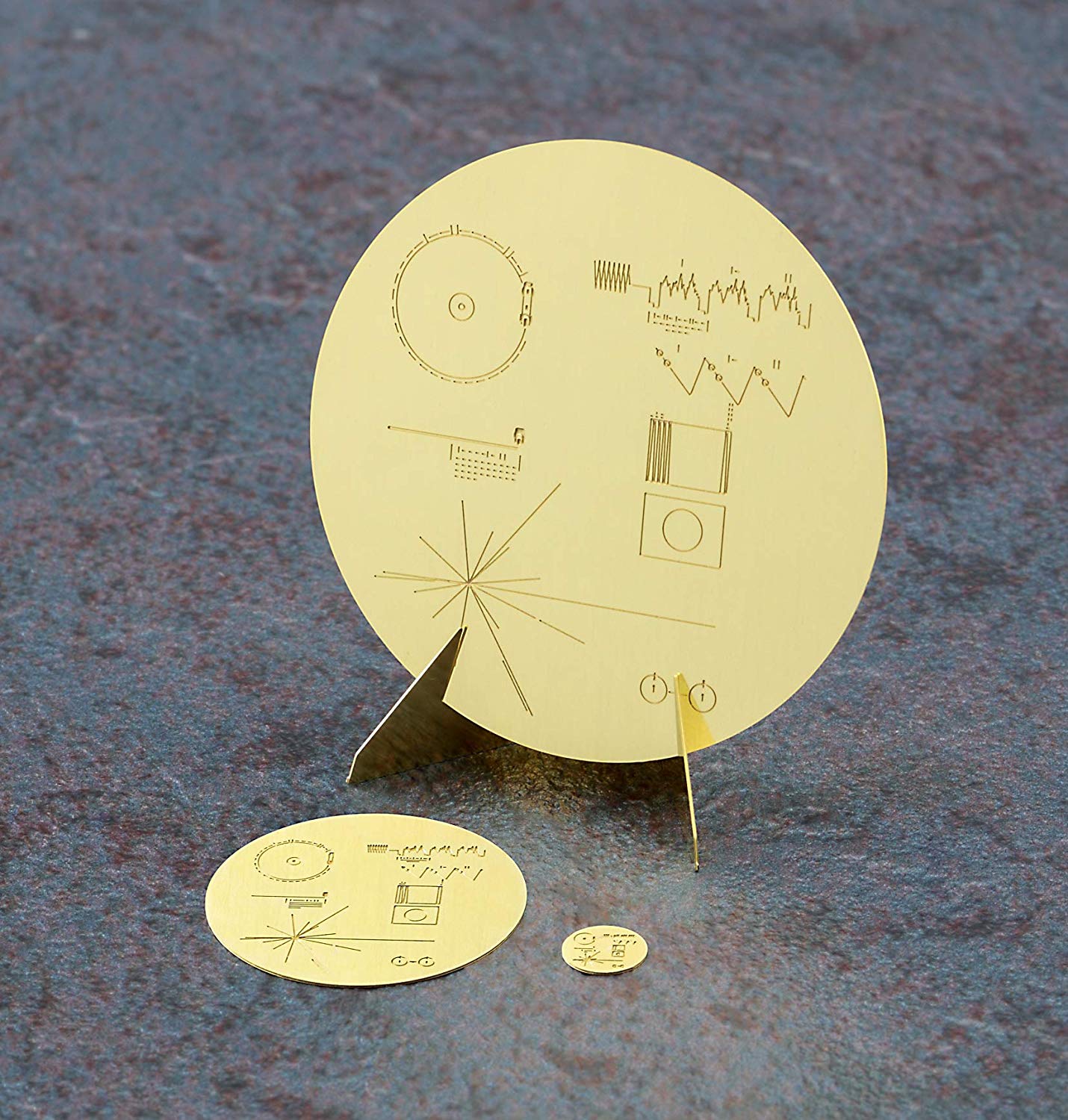 Unmanned Space Probe Voyager w/Golden Record Plate