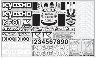 KF01 T90 High Nose body  DECAL SET