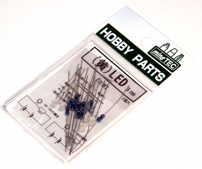 MNEHP-25 HOBBY PARTS LED YELLOW 3MM (5PCS)