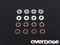 OD1169b Shock oil seal set (X Rings, Shaft Guides, Shims)