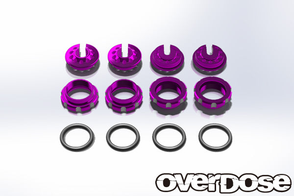 OD1722B Aluminum Adjustment Nut and Spring End Set (Purple)