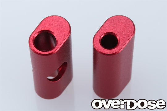 OVERDOSE ESアルミナックル OD2895 レッド ES Aluminum Rear Upright (Rear Knuckles) (For GALM series