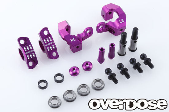 OD2079 Adjustable Aluminium Knuckle Set (RWD / Purple)
