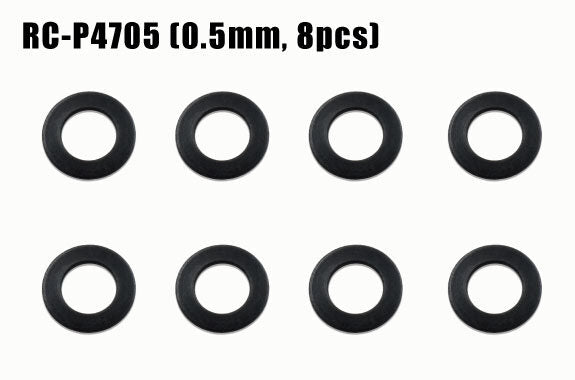 RC-P4705 POM Φ4mm × Φ7mm spacer (0.5mm thickness, 8 pieces)