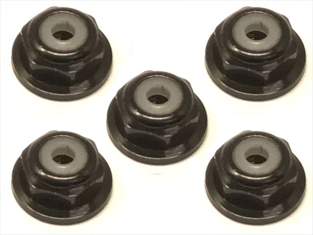 SGX-02FBK 2mm Aluminum Flange Nylon Nut Black