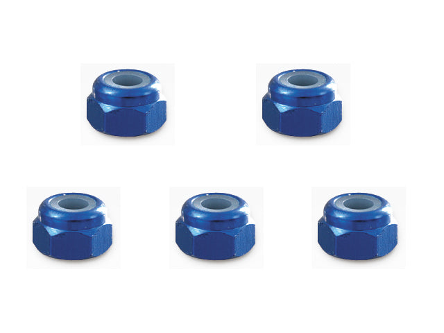 SGX-03BY 3mm Aluminum Nylon Nut Yokomo Blue