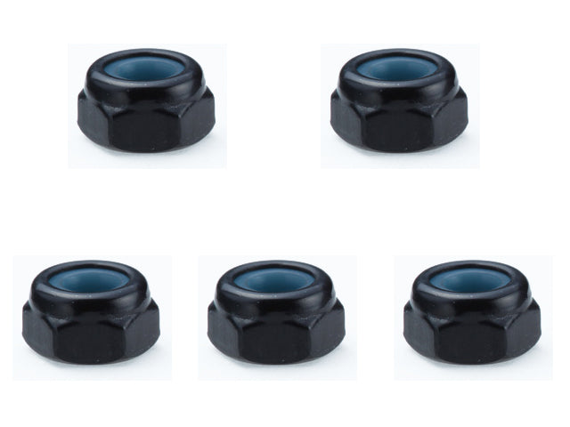 SGX-03UBK Aluminum thin 3mm nylon nut black 5 pieces