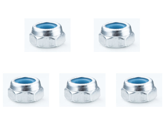 SGX-03US Nylon nut of Aluminum thin type 3mm silver 5 pcs.