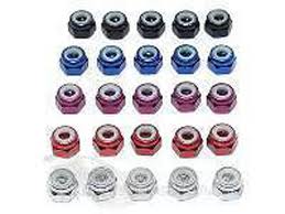 SGE-13R 3mm Aluminum Nylon Nut Red