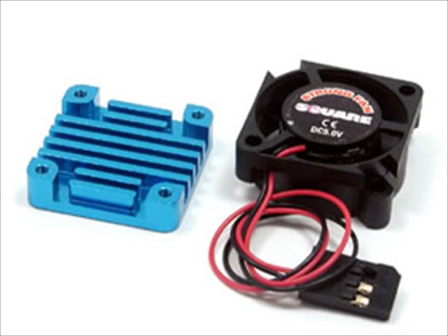 SGE-31FTB Heat sink set for strong fan 25&ESC (TAMIYA Blue)