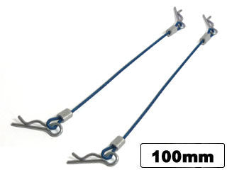 SGF-100TB Body Pins With Wire (100mm Tamiya Blue) 2 pcs