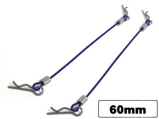 SGF-60P Body Pins With Wire (60mm Purple) 2 pcs