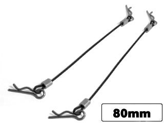 SGF-80BK Body Pins With Wire (80mm Black)