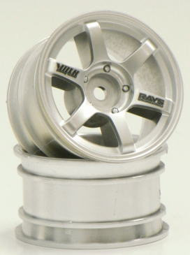 SPA-188 Mini VOLK Racing TE37 Matte Silver Offset 2mm 2pcs