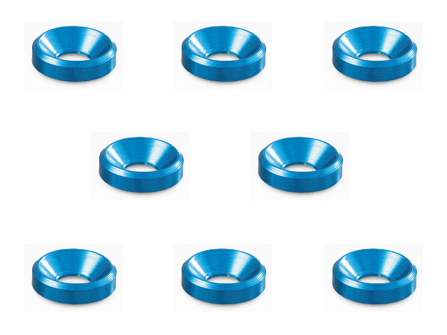 SGE-16TB  Aluminum M4 plate washer (TAMIYA Blue) 8pcs.