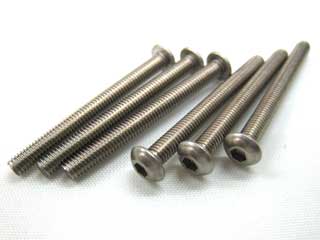 NTR-330B Titanium Hex Button Screws 3x30mm 6pcs