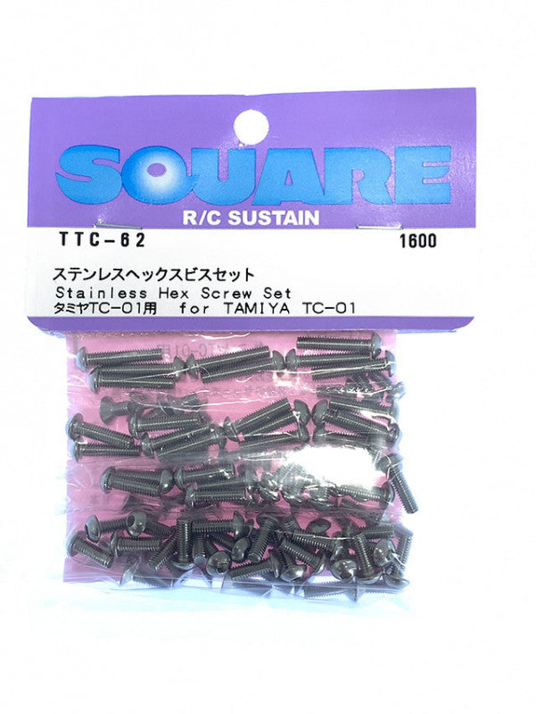 TTC-62 Stainless steel hex screw set (Tamiya TC-01)