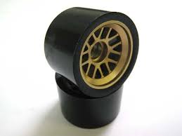 TRG5090 F104 Front Wheels for Sponge Tires Gold 2pcs