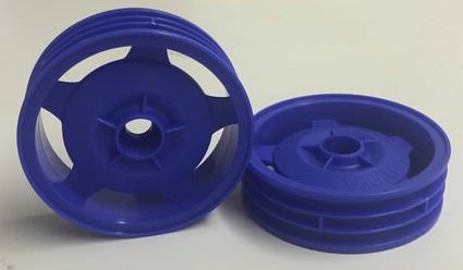 54680 Star-Dish Wheels (Blue) - 2WD Buggy Front