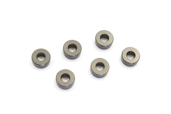 W0143GM Aluminum Collar (3x7x3mm/Gunmetal/6pcs)