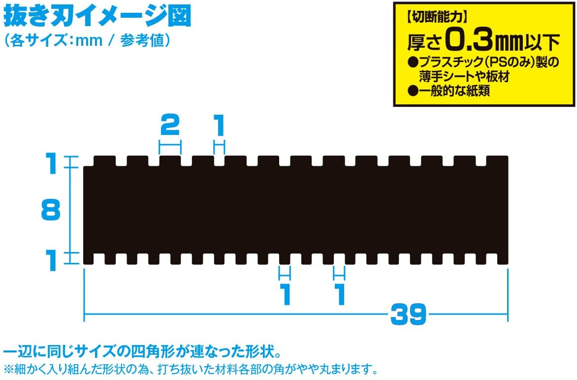 HT-438 HG Detail Punch Square (1) (1mm/2mm)