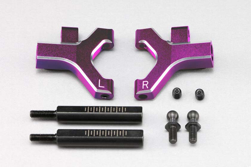 Y2-P08FSCA Aluminum front lower short A arm set (Purple / Bevel