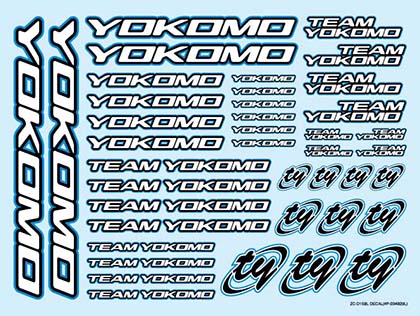 ZC-D15BL Team Yokomo Decal Sheet (Blue)