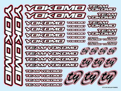 ZC-D15R Team Yokomo Decal Sheet (Red)