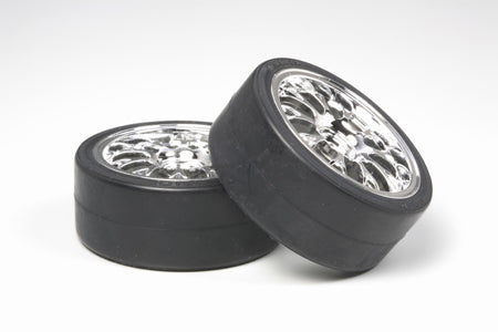 RC Metal Plated Mesh Wheels - w/Drift Tire Type D 26mm O/S+2
