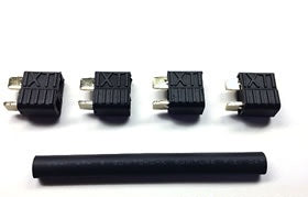 SGC-62M T-2P Connector (Male 4 pcs) Black