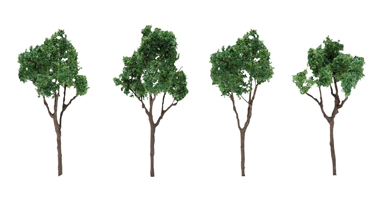 Evergreen Broadleaf Tree (Green/Set of 4)