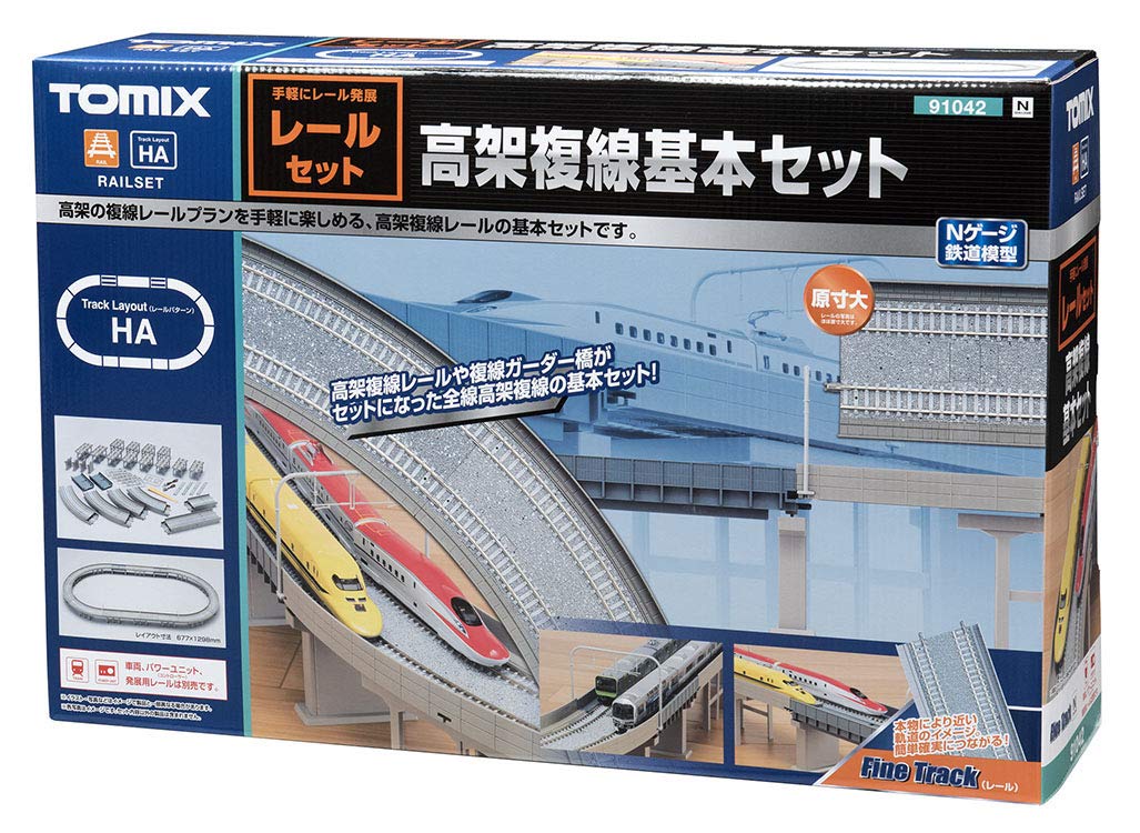 Fine Track Rail Set Viaduct Double Track Basic Set